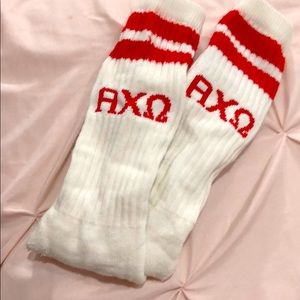 AXO Alpha Chi Omega Crew Length Socks